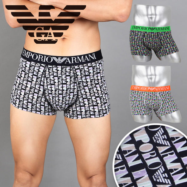 エンポリオ アルマーニ EMPORIO ARMANI ALL OVER VERTICAL LOGO メンズ ローライズボクサーパンツ 【メール便】 cts